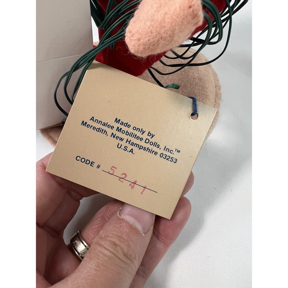 Vtg Annalee 1994 Santa Claus with Box of Tangled Lights #5241 - Lights Up NWT 8” - Picture 8 of 10